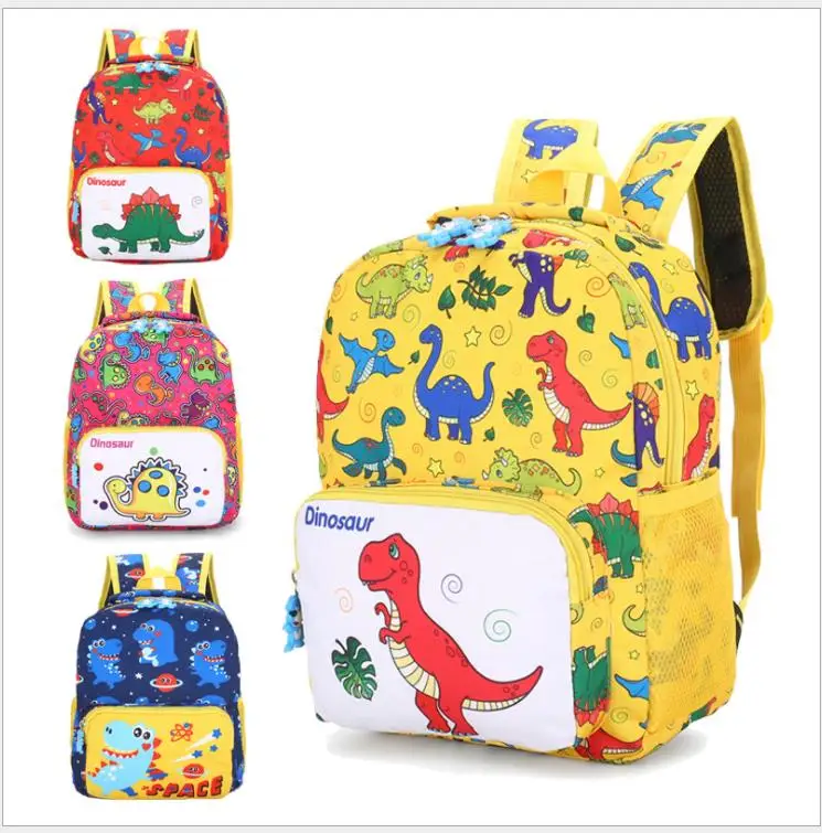 Dinosaur Printing Nylon Children Backpacks Kids Kindergarten School