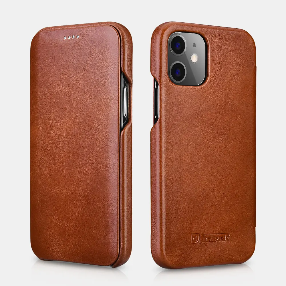 Luxury Genuine Leather Original Phone Case for iPhone - Closed cover