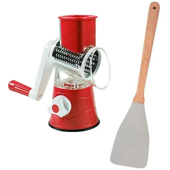 

1 Set Multi-Function Grater Vegetable Shredded Potato Machine & 5 Pcs Silicone Wooden Handle Spatula Spoon Kitchenware