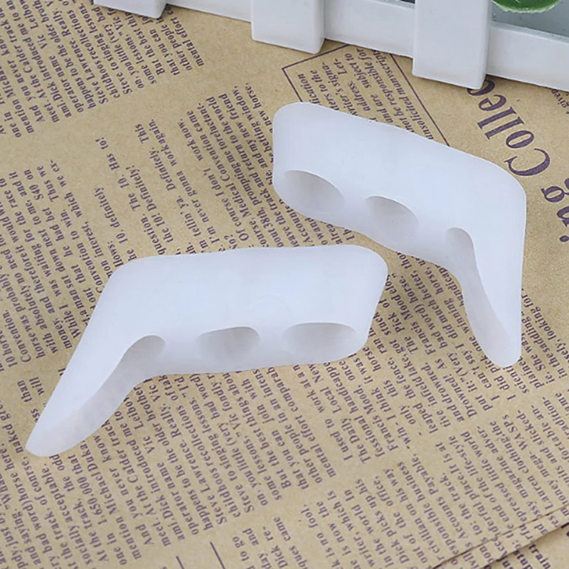 2Pcs Silicone Gel Bunion Splint Toe Separator Overlapping Spreader Protection Corrector Foot Massager