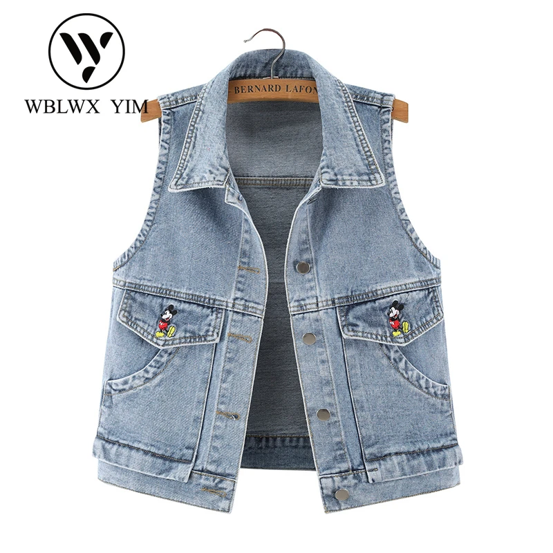 plus size sleeveless jean vest