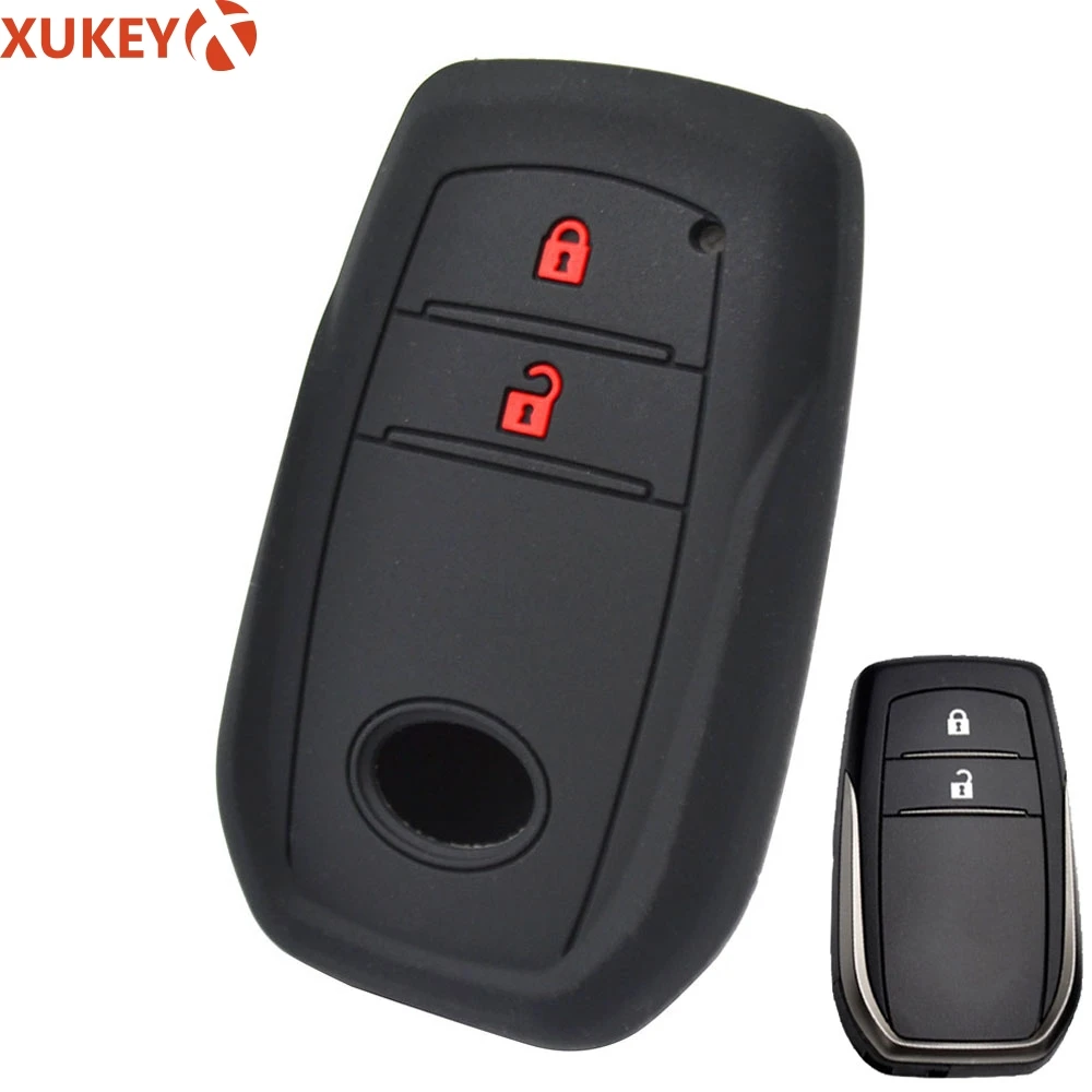 Силиконовый чехол для ключей Fob Toyota Hilux Innova Rav4 Fortuner дистанционный держатель кожи 2