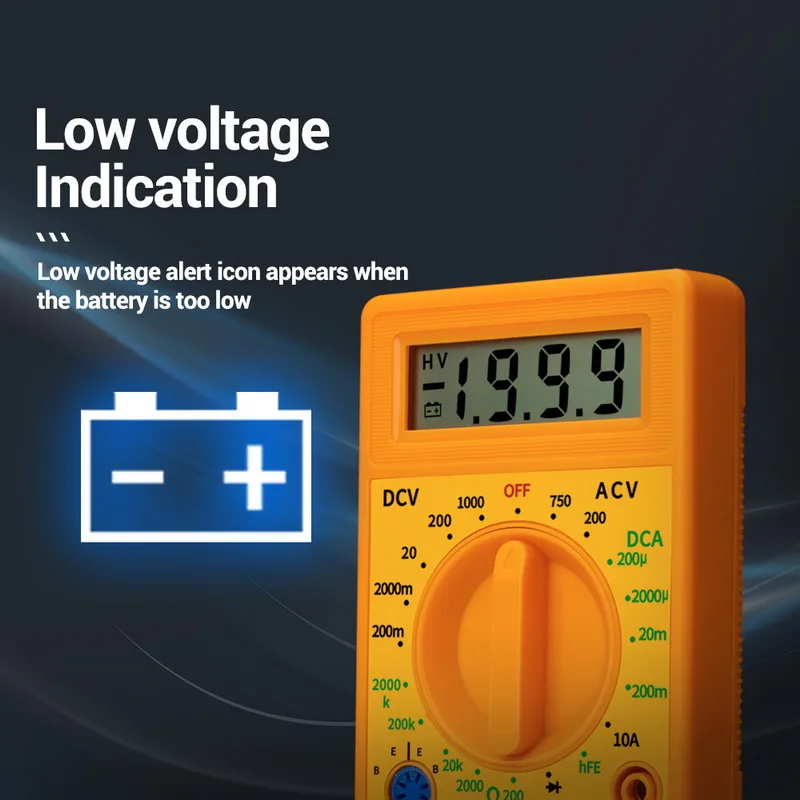 Портативный DT830G мультиметр ЖК-цифровой мультиметр Ручной ЖК-дисплей с подсветкой AC/DC Амперметр Вольтметр Ом тестер метр мультиметр