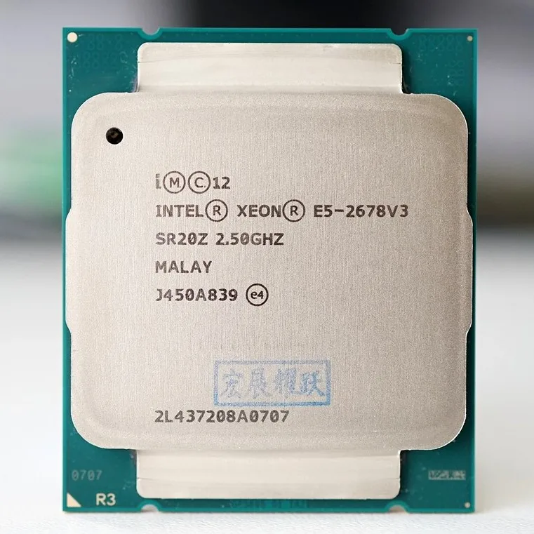 Процессор Intel Xeon E5 2678 V3 CPU 2,5G Serve LGA 2011 3 E5 2678 V3 2678V3 PC настольный процессор CPU для материнской платы X99|Процессоры|   | АлиЭкспресс