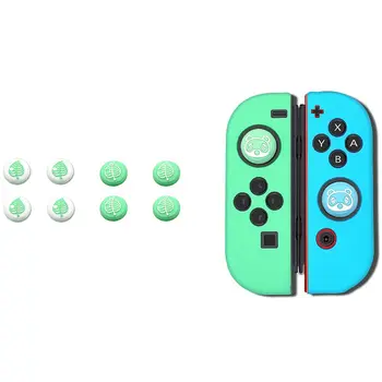 

2 Set for Nintendo Switch Joy Con Accessories:1 Set Thumbstick Grips Covered Silicone & 1 Set Handle Protective Cover