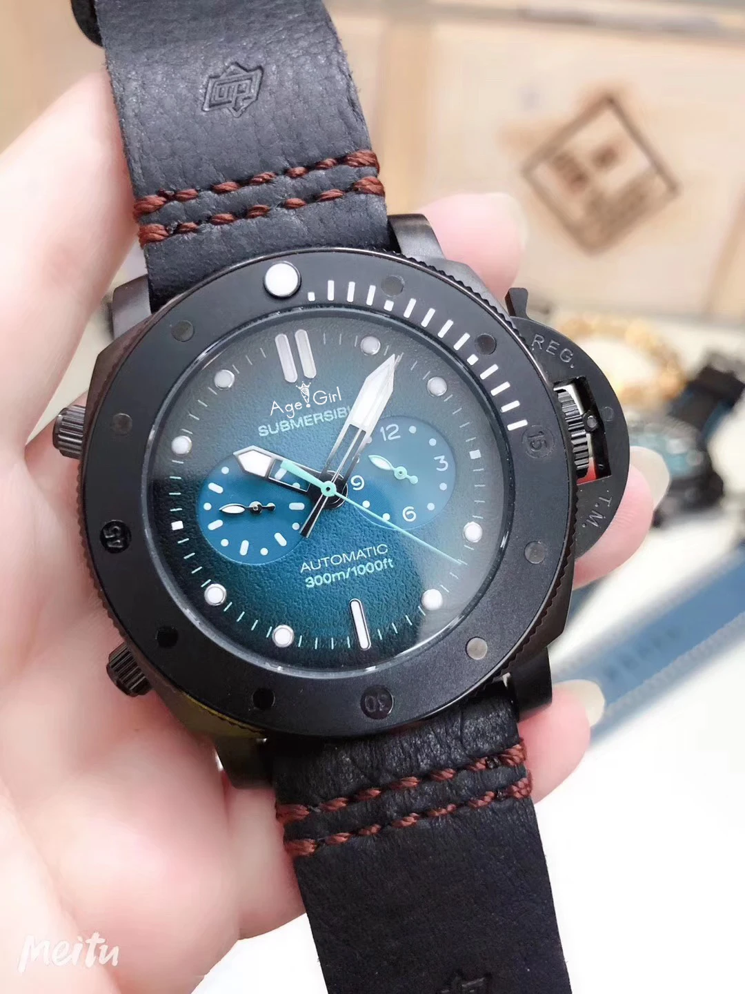 

Luxury Brand New Men Automatic Mechanical Sapphire Stainless Steel Black Blue Rubber Canvas Leather Luminous Watch Sport 47mm