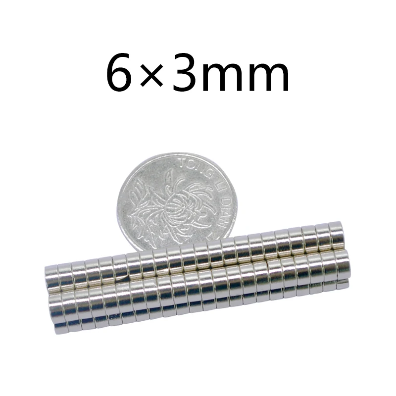 100/300/600 шт 6 х 3 мм круглый магнит Неодимовый мини небольшой N35 супер мощная магнитная 6*3 мм постоянных магнитов 6 мм x 3 мм