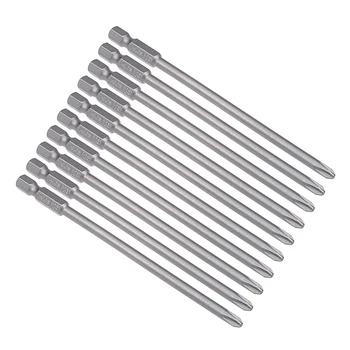 

uxcell 10 Pcs H1/4 Shank 120mm Length 5mm Phillips PH2 Magnetic S2 Screwdriver Bits