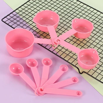 

11pcs / 10pcs Measuring Cups And Measuring Spoon Scoop Plastic Handle Kitchen Measuring Tool