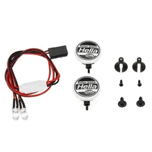 NEWKBO 4pcs RC Car Multi Function Round LED Light with Lampshade for 1 10 SCX10 D90