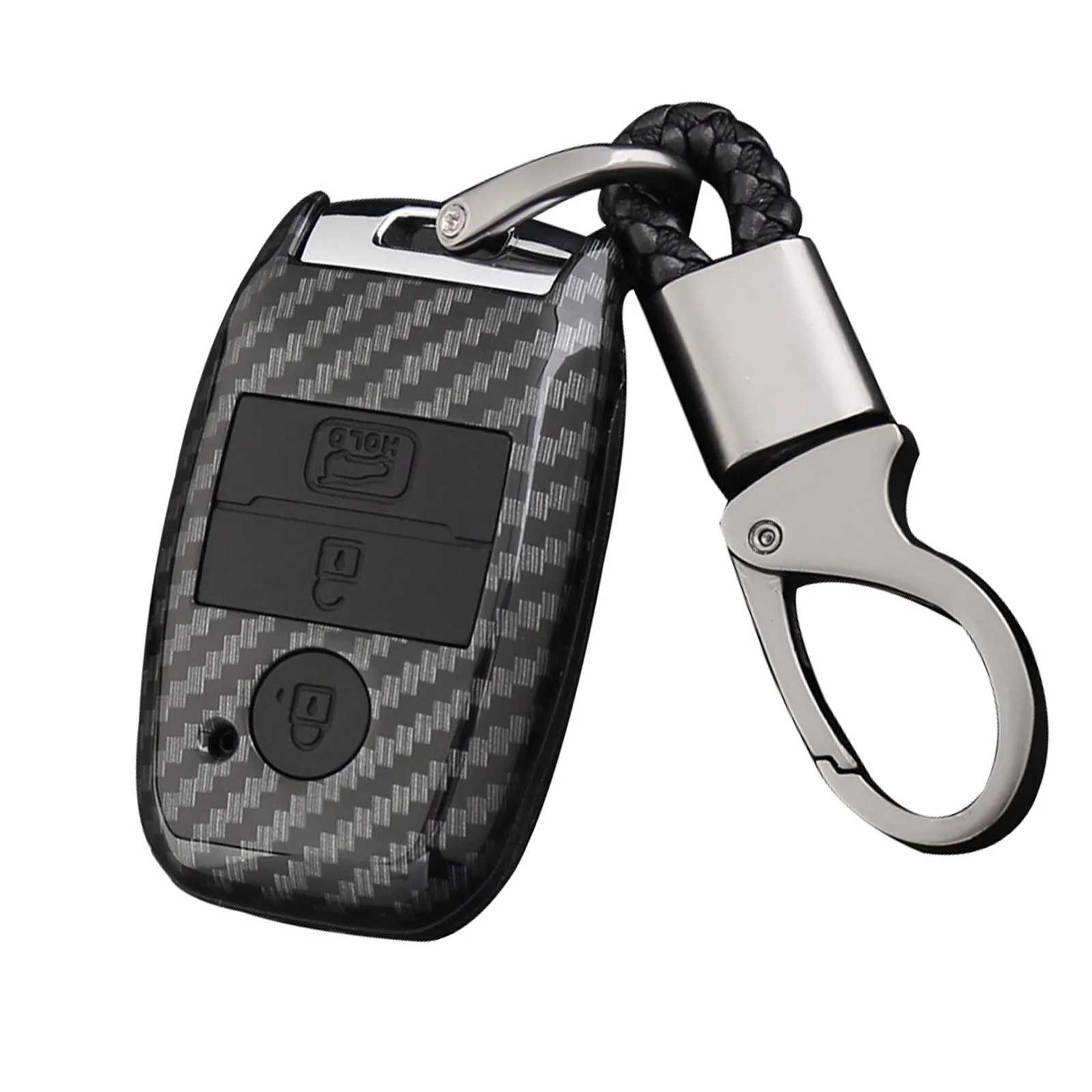 jingyuqin 3B Carbon Fiber Key Case Cover For Kia Ceed K3 K4 K5 Sportage R QL KX5 Sorento KX3 KS3 RIO Cerato optima Frote soul