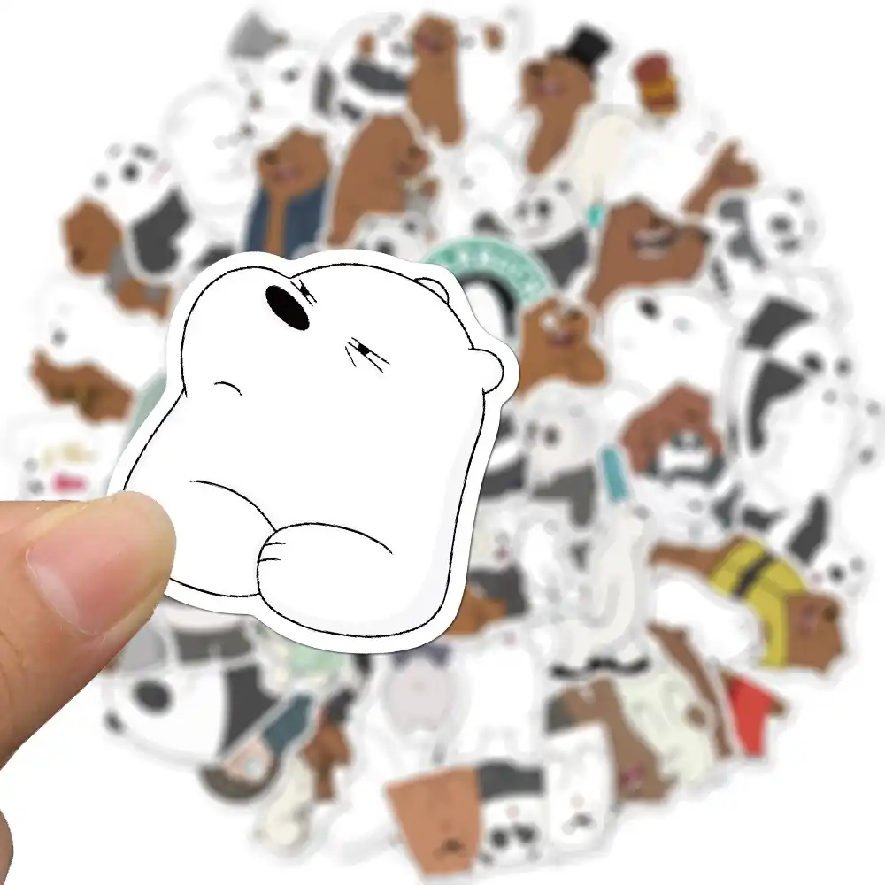 50個の漫画かわいいベアクマ落書きステッカースーツケースのラップトップコンピュータ冷蔵庫自転車ノートブック防水ステッカー ステッカー Aliexpress