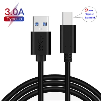 

9mm Long USB Type-C Extended Tip Fast Charger 3A Cable for Ulefone Armor 3W,3WT,5S,6E,6S,7,6,5,3T,Power 5,Power 5S,Armor 2s,2
