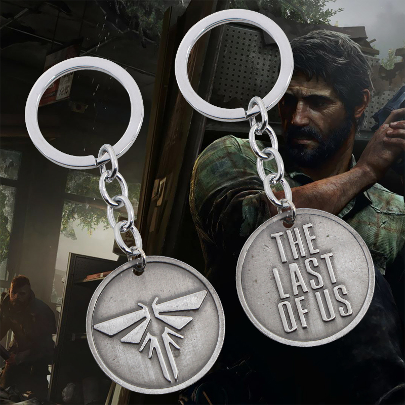 The Last Of Us 2 Keychain Firefly Logo Letter Dogtag Joel Ellie Vintage Retro Antique Pewter Keyring Key Chain Ring Wholesale - Key Chains