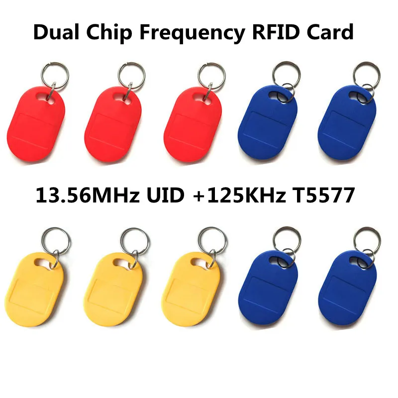 Брелок для ключей с двумя чипами Частота RFID 125 кГц T5577 EM4305 + 13 56 МГц 5/10 шт. |