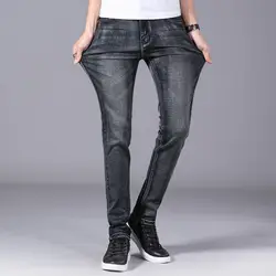 Новые мужские джинсы стрейч прямой баррель для похудения повседневная одежда бизнес досуг пара свиданий модные брюки