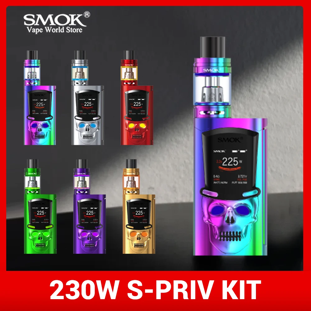 SMOK электронная сигарета S Priv Kit 220W коробка мод Vape E кальян испаритель TFV8 Big baby POD бак