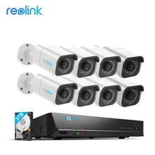 Reolink 8MP IP Kit de cámara 4K Ultra HD 16ch NVR PoE y 8 Uds PoE cámaras de vigilancia NVR Kit 3TB HDD RLK16-800B8
