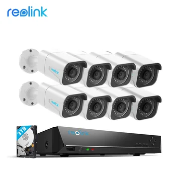 

Reolink 8MP IP Camera Kit 4K Ultra HD 16ch PoE NVR & 8 PCS PoE Cameras Surveillance NVR Kit 3TB HDD RLK16-800B8