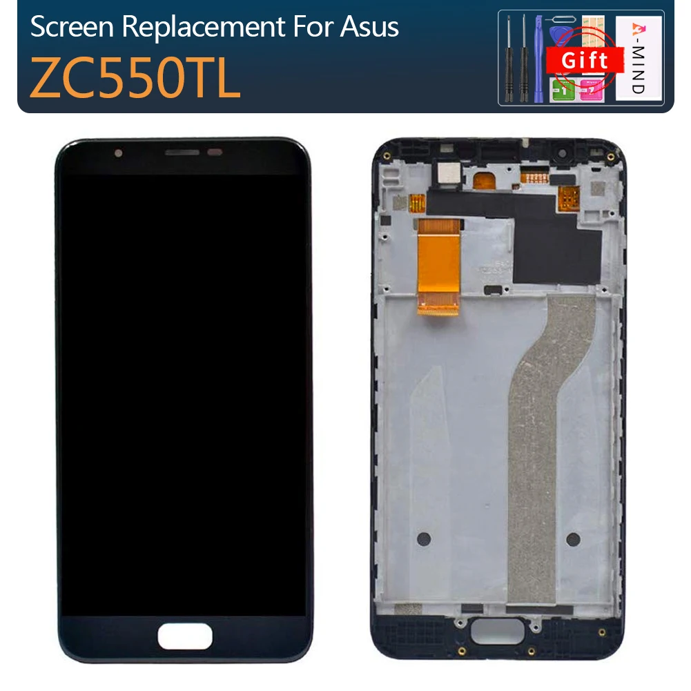 

Original 5.5'' Display For ASUS Zenfone 4 Max Plus ZC550TL LCD Touch Screen X015D LCD Digitizer with Frame Replacement