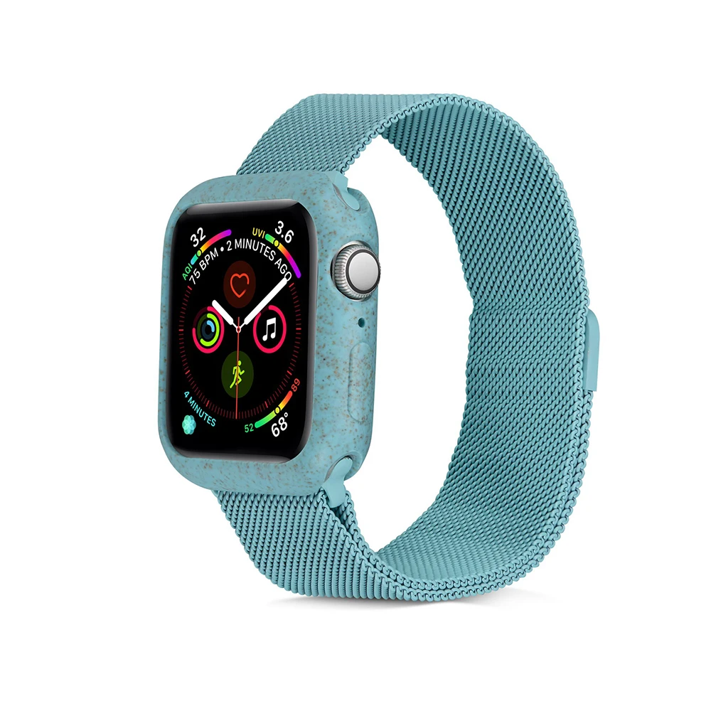 Чехол из ТПУ с конфетными элементами для apple watch 5, 4, 3, 2, 1, цветная Защитная крышка для iWatch 38, 42, 40, 44 мм, ультратонкая рамка, ремешок