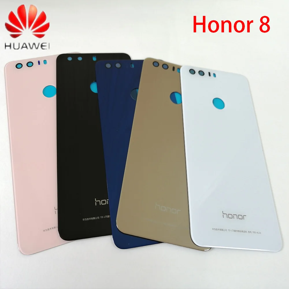 Стеклянная крышка + адхенсивная наклейка для Huawei Honor 8 стеклянная аккумулятора