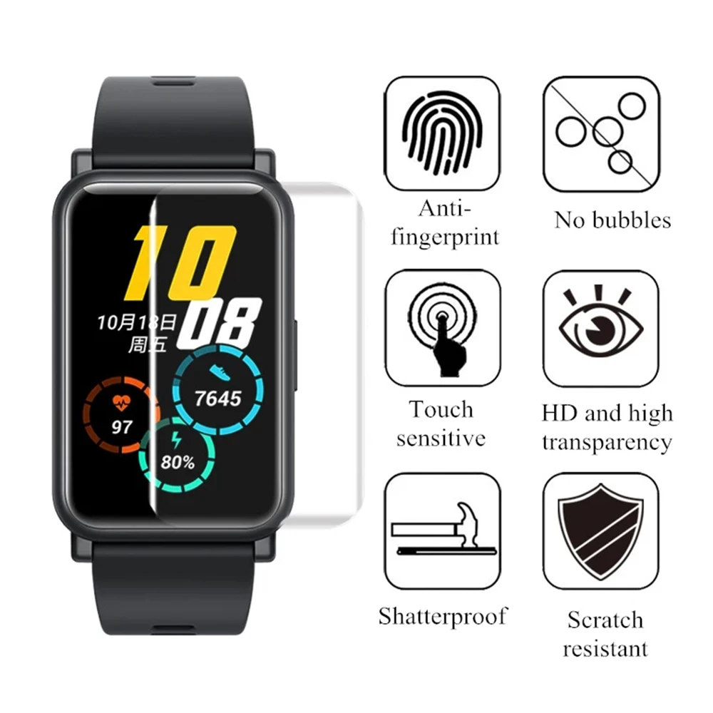 Гидрогелевая Защитная пленка для Huawei Watch Fit/Honor Watch ES, защитная пленка для полного экрана, 2-10 шт.