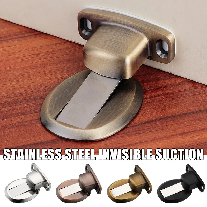 

Anti-Collision Floor Mounted Holder Door Stopper Stop Catch Magnetic Invisible Stainless Steel FAS6