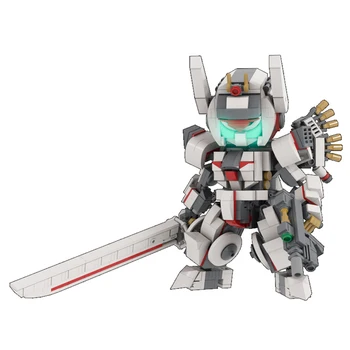 

742Pcs 20cm Moc Apollo 2.0 Mecha Bricks Model Small Particles DIY Building Block Educational Toy With Weapon Gift For Collection