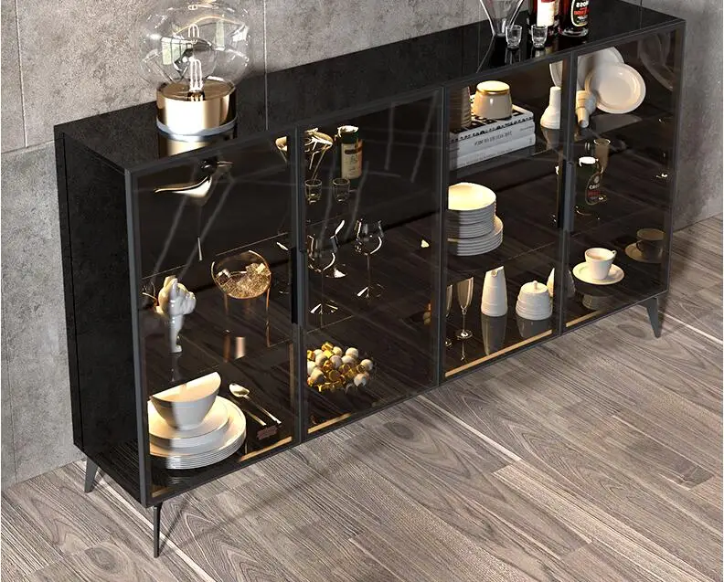 Side cabinet, tea and wine cabinet, side modern simple kitchen, cupboard, storage storage