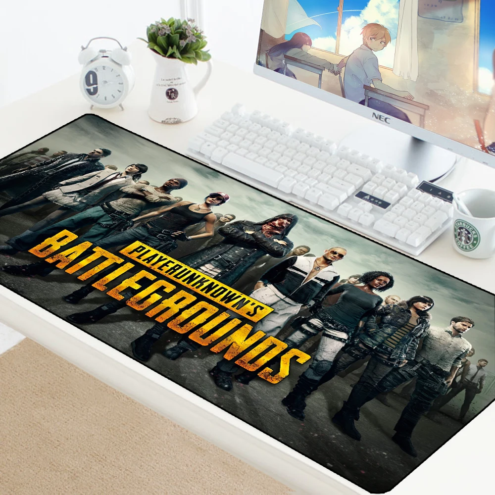 Скоростной игровой коврик для мыши PUBG большого размера для ПК, компьютера, геймера, коврик для мыши, клавиатура, коврики для мыши с замком, коврик для ноутбука, большой коврик для мыши