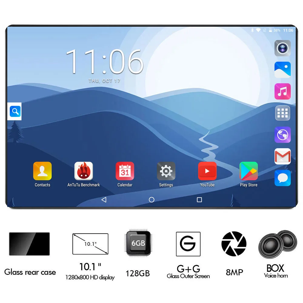 Billige 2020 Google Spielen Android 9.0 OS 10 zoll tablet 4G FDD LTE Octa Core 6GB RAM 128GB ROM 1280X800 IPS Kinder Geschenk Tabletten 10 10,1