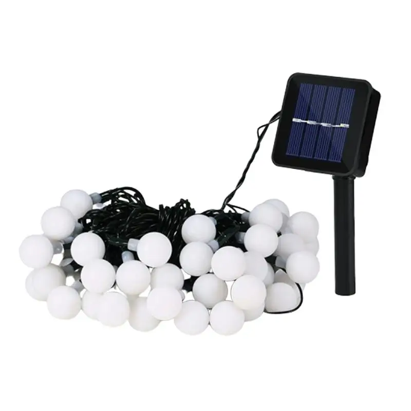 30 Bulbs Fashion Ball String Lights Solar Energy LED Waterproof Lamps For Festival Party Home Outdoor Garden(6m