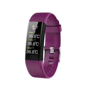 

Men Women Wristband Gift Heart Rate Monitor Fitness Tracker Date Call Message Reminder Smart Bracelet Bluetooth Body Temperature