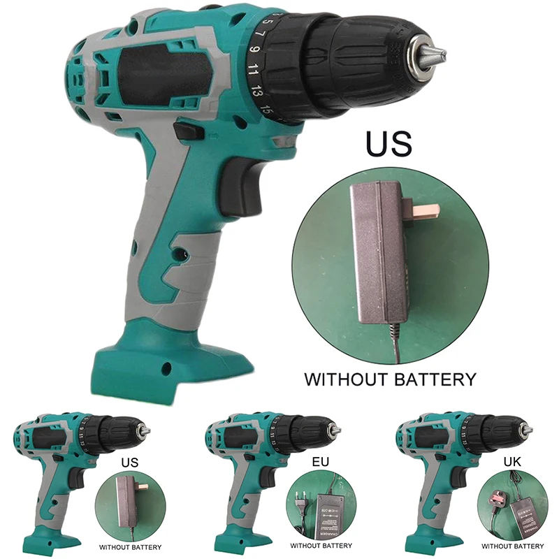 100-240V AC 5000mAh 25-speed бесщеточная Электрическая Дрель ударная отвертка UK Plug