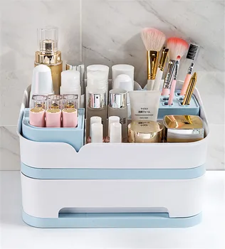 

Jewelry Storage Box Makeup Drawers Plastic Organizer Nail Polish Makeup Container Desktop Sundries Large Storage Boxes