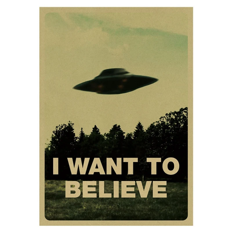 Poster Paper Wall-Sticker Movie Home-Decor Vintage Painting Classic 1pcs Kraft Want Believe