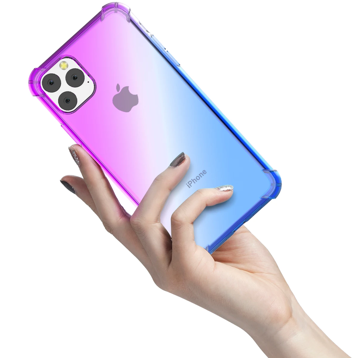 Для iPhone 11 11 Pro 11 Pro Max Силиконовый противоударный чехол с защитой от царапин градиентного цвета мягкий чехол из ТПУ для iPhone 11 чехол прозрачный