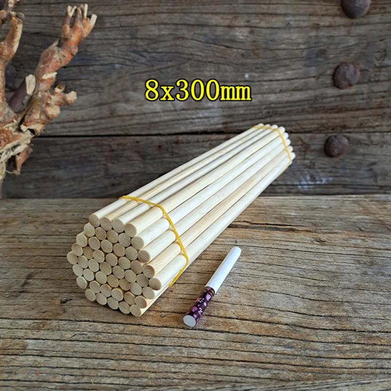 10PCS Bamboo Rods Wood Sticks Wooden Model Craft Building DIY Dollhouse  Material