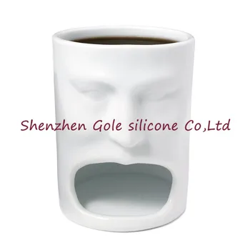 

Ceramic Face Mug 96pcs/lot handle design cookies mug coffee milk mug cup food grade ceramic mug & cup Free shipping