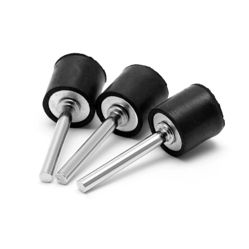 

10Pcs Drum Rubber Mandrels 1/8\" Shank For Sanding Sleeve Rotary Tool New