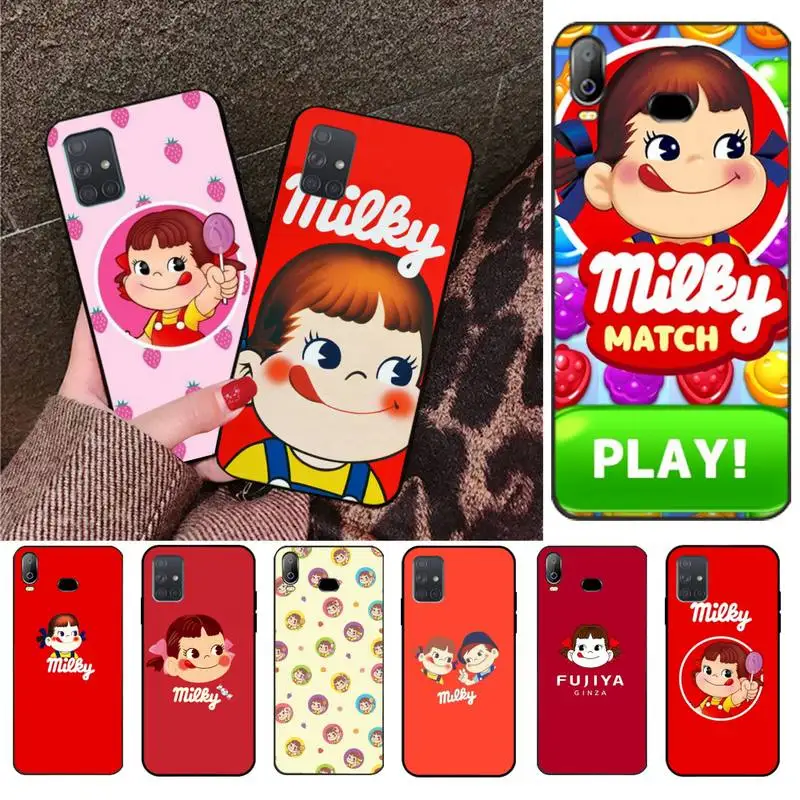 Fujiya/молочно-Пеко Чан Bling милый чехол для телефона Samsung A10 A20 A30 A40 A50 A70 A80 A71 A91 A51 A6 A8 2018