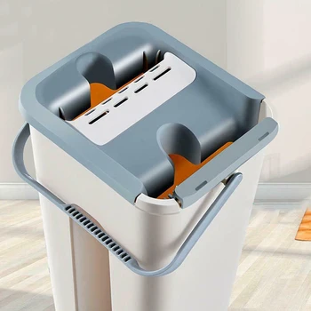 

Widely Use Flexible Mop Heads Free Hand Wash Flat Mop Cleaning Lazy Tool Kit 360 Degree Rotating Tile Marble Floor for Home K888