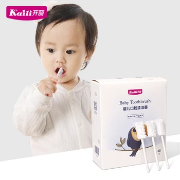 

Kaili baby items Cotton Gauze Tooth brush Essensial item 30PCS Baby Stuff Toothbrush for baby