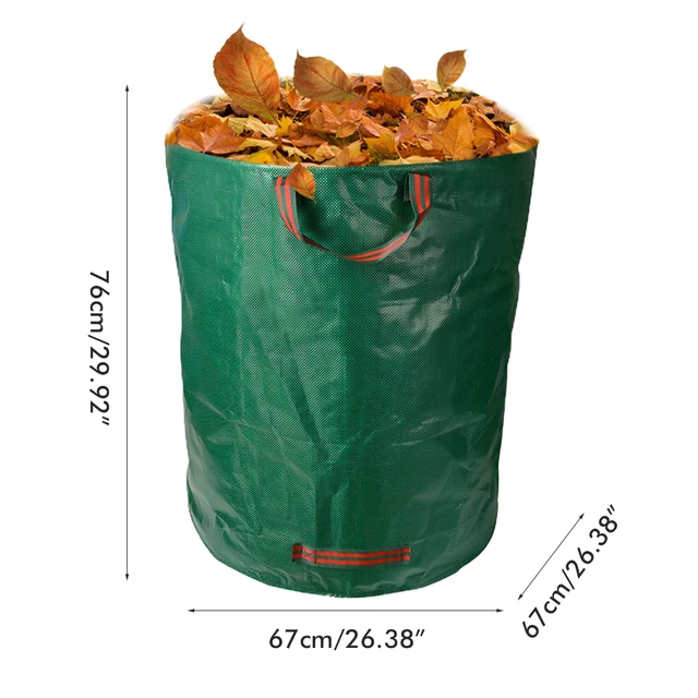272L Nagy Kapacitású Összecsukható Levél Szemét A Kerti Gyep Tisztításához Teherbírású Hulladéktáska Konyhai Udvar Hulladék Táskák - Image 2
