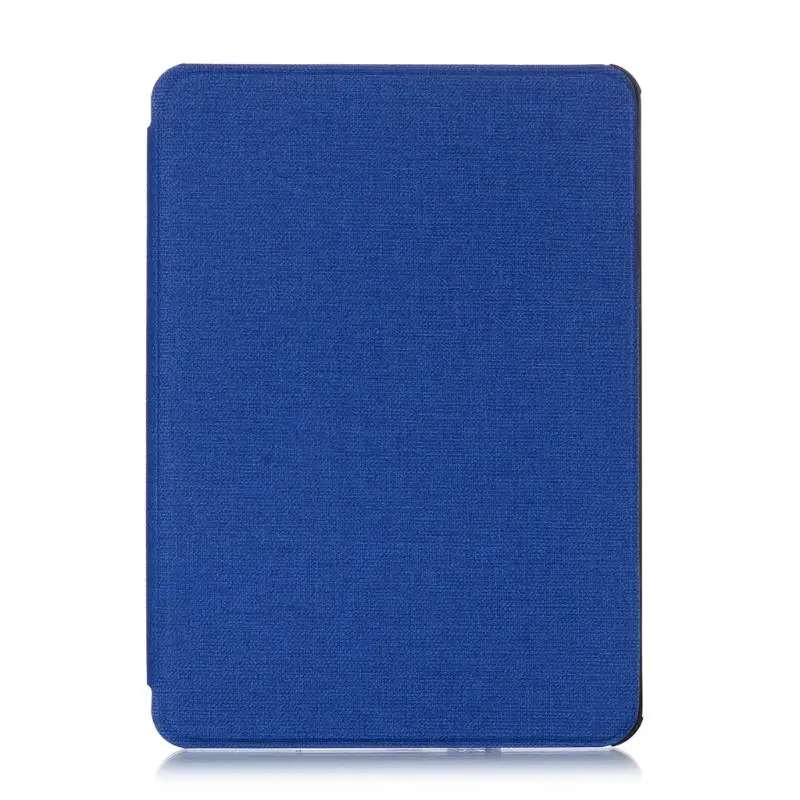 Чехол-книжка из искусственной кожи с тканевым узором для Amazon Kindle Auto Sleep E-reader, защитный чехол для Kindle 6,0 дюйма - Цвет: Синий