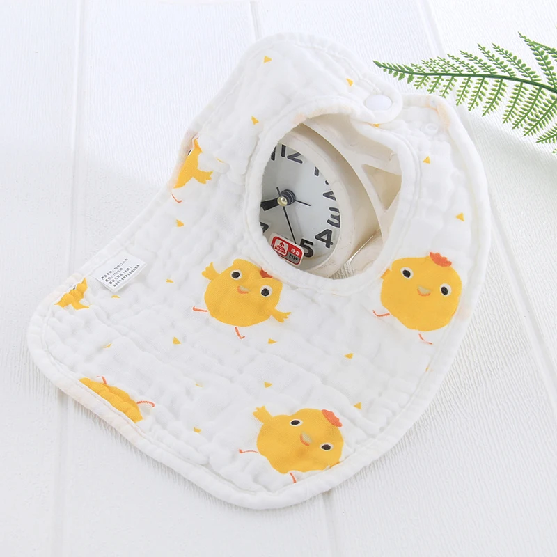 Chick Детские нагрудники из хлопка с милыми мультяшными животными, абсорбент для мальчиков, бандана для девочек, детские нагрудники, мягкие Слюнявчики для кормления, Слюнявчики, полотенце для малышей - Цвет: Chick