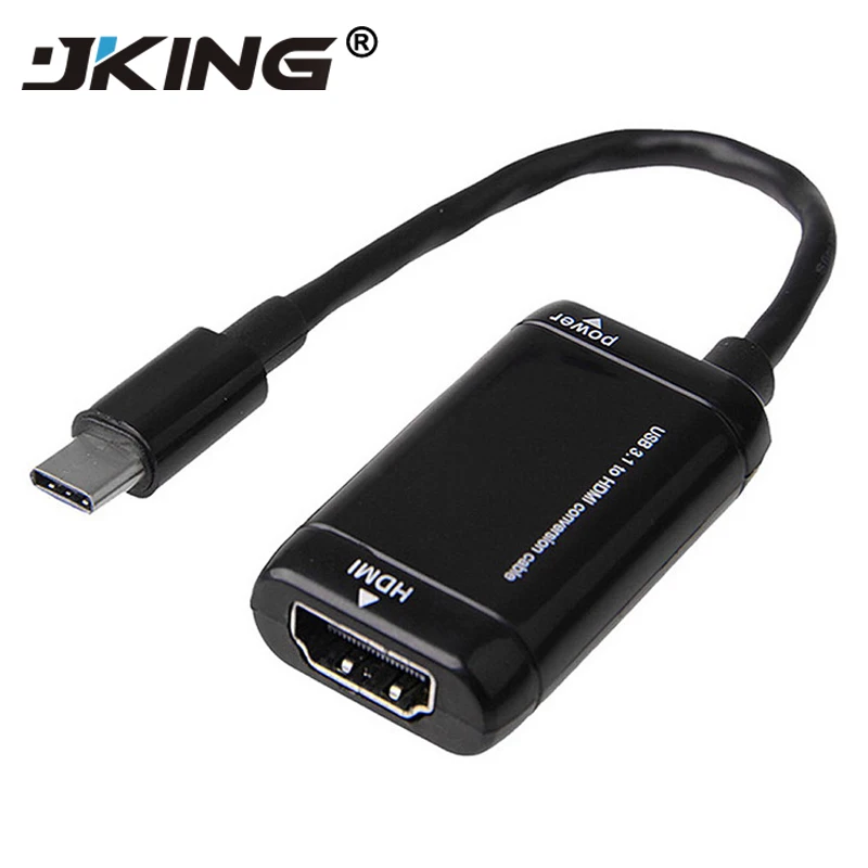 

USB-C to HDMI Adapter 4K 1080P Type C 3.1 Male to HDMI Female Cable Adapter Converter For MacBook MHL Android Phone