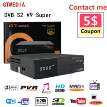 Gtmedia V9 супер Full HD H.265 спутниковый ресивер ТВ приставка freesat V9 супер Поддержка Dolby, Youtube, Cccam встроенный wifi телеприставка