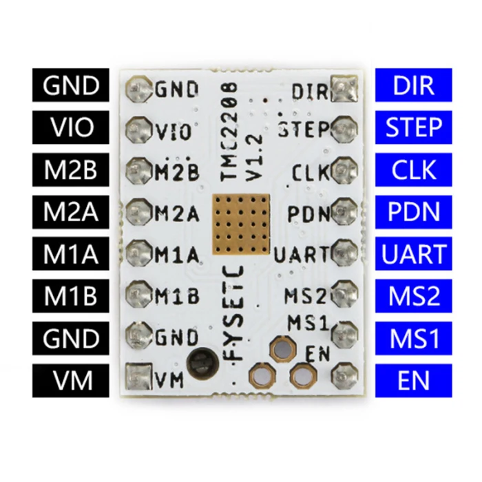 TMC2208 V1.2 Stepstick шаговый двигатель модуль драйвера с радиатором для 3d принтера UY8
